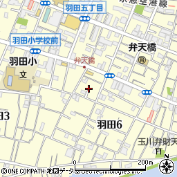 東京都大田区羽田6丁目3周辺の地図