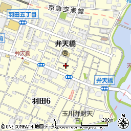 東京都大田区羽田5丁目25周辺の地図