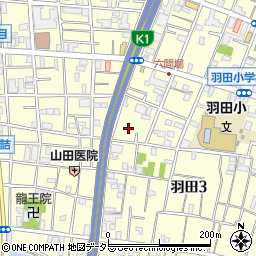 名鉄協商羽田３丁目駐車場周辺の地図