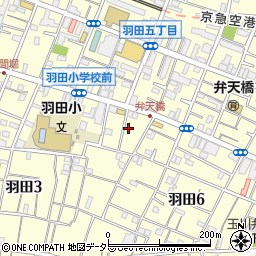 東京都大田区羽田6丁目1周辺の地図