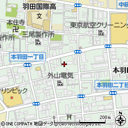 東京都大田区本羽田1丁目20周辺の地図