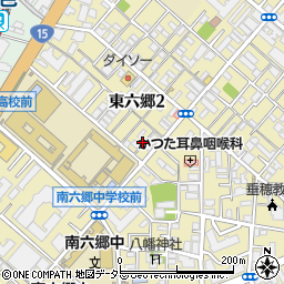 東京都大田区東六郷2丁目17周辺の地図