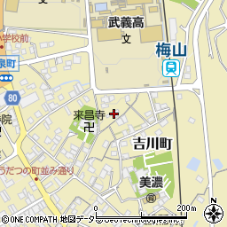 岐阜県美濃市1783周辺の地図