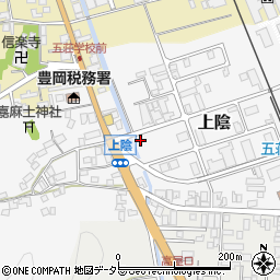 兵庫県豊岡市上陰周辺の地図