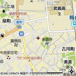 岐阜県美濃市1800周辺の地図