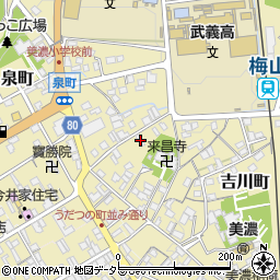 岐阜県美濃市1798周辺の地図