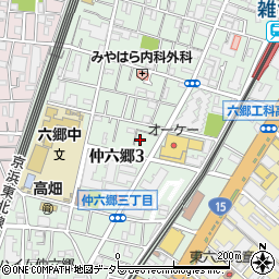 東京都大田区仲六郷3丁目9周辺の地図
