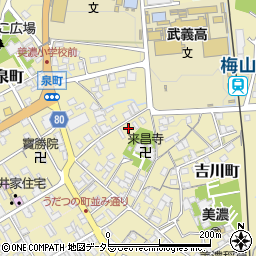 岐阜県美濃市常盤町1797周辺の地図