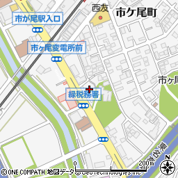 神奈川県横浜市青葉区市ケ尾町1050-28周辺の地図