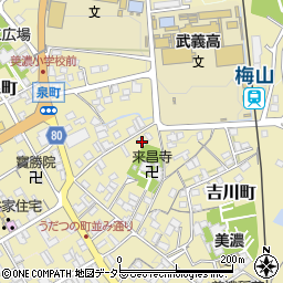 岐阜県美濃市常盤町1793周辺の地図