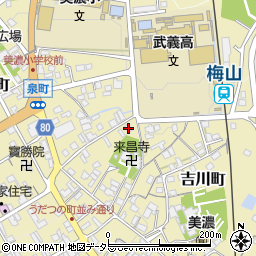 岐阜県美濃市常盤町1791周辺の地図