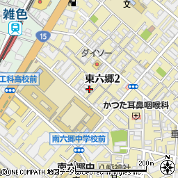 東京都大田区東六郷2丁目16周辺の地図