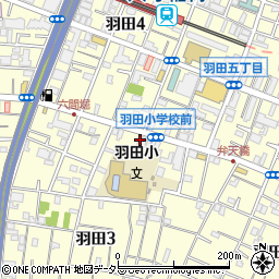 羽田バス通りクリニック周辺の地図