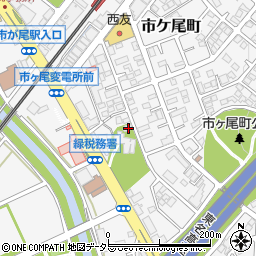神奈川県横浜市青葉区市ケ尾町1050-45周辺の地図