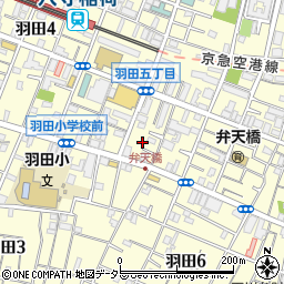 東京都大田区羽田5丁目22周辺の地図