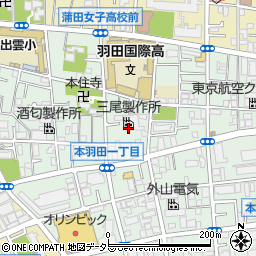 東京都大田区本羽田1丁目7周辺の地図