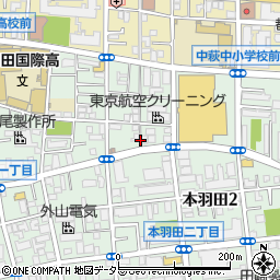 東京都大田区本羽田2丁目2周辺の地図