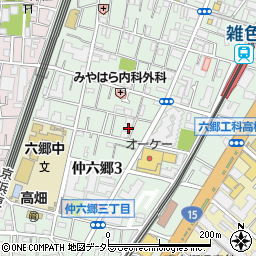 東京都大田区仲六郷3丁目6周辺の地図