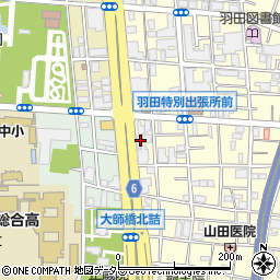 東京都大田区羽田2丁目1周辺の地図