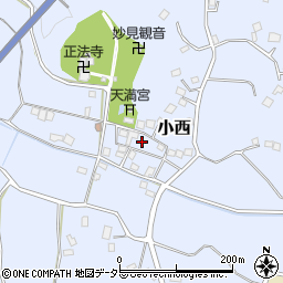 千葉県大網白里市小西周辺の地図