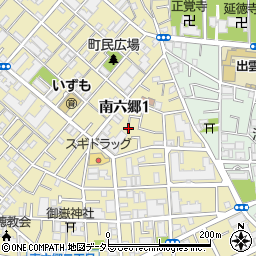 東京都大田区南六郷1丁目16周辺の地図