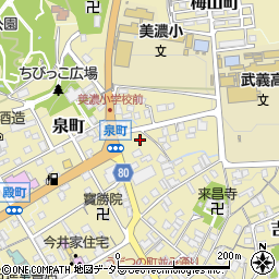 岐阜県美濃市33周辺の地図