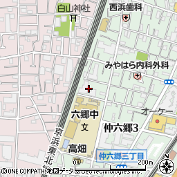 東京都大田区仲六郷3丁目2周辺の地図