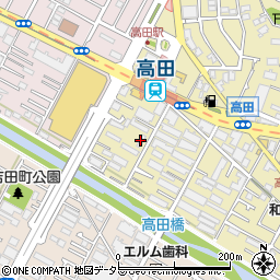 東京電力高田変電所周辺の地図