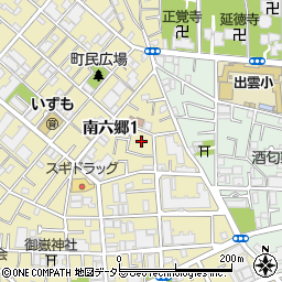 東京都大田区南六郷1丁目17周辺の地図