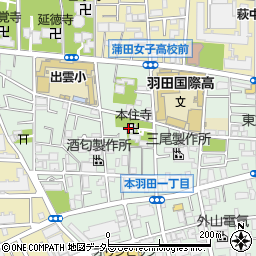 [葬儀場]本住寺 朗長会館周辺の地図