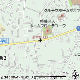 奈木台入口周辺の地図