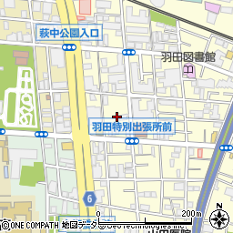 東京都大田区羽田1丁目17周辺の地図