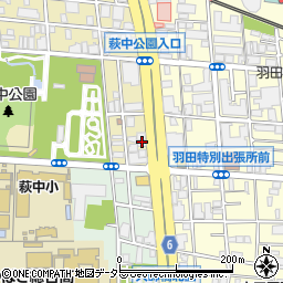 東京都大田区萩中3丁目22周辺の地図