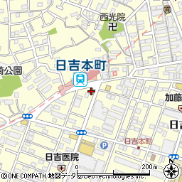 ファミリーマート日吉本町駅前店周辺の地図