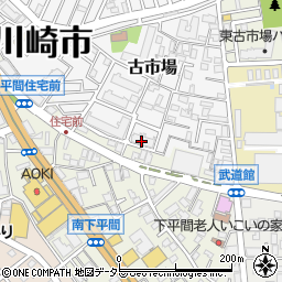 フロール川崎古市場２番館周辺の地図