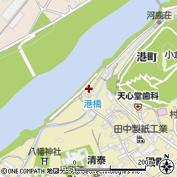 岐阜県美濃市港町1489周辺の地図