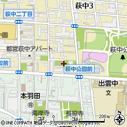 東京都大田区萩中3丁目27周辺の地図