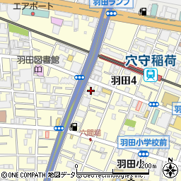 羽田宿舎周辺の地図