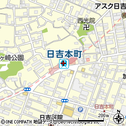 日吉本町駅周辺の地図