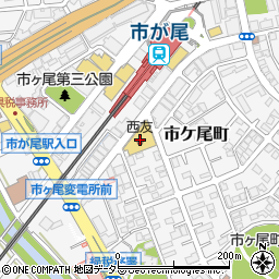 １００円ショップセリア　西友市ヶ尾店周辺の地図