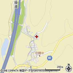 岐阜県美濃市口野々周辺の地図