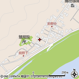 岐阜県美濃市前野172周辺の地図