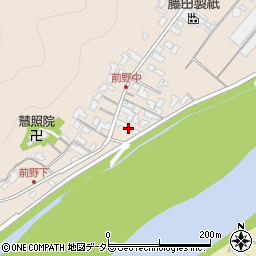岐阜県美濃市前野180周辺の地図