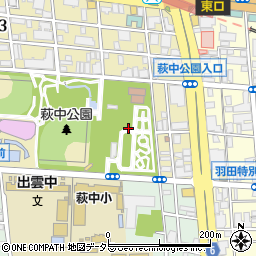 東京都大田区萩中3丁目25周辺の地図