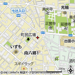 東京都大田区南六郷1丁目14周辺の地図