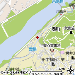 岐阜県美濃市港町1492周辺の地図