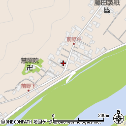 岐阜県美濃市前野175周辺の地図