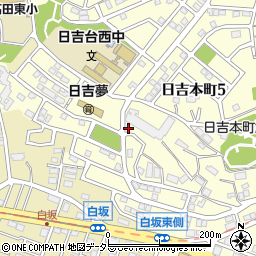 日吉本町檜入公園周辺の地図