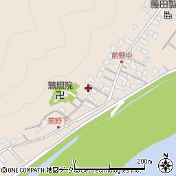 岐阜県美濃市前野171周辺の地図