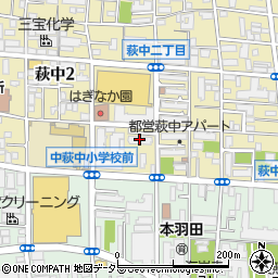 荻中住宅周辺の地図